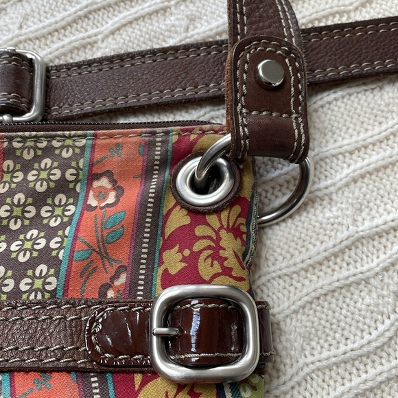 FOSSIL crossbody bag/purse colorful metal hardware some fading/wear See pics - Picture 10 of 12